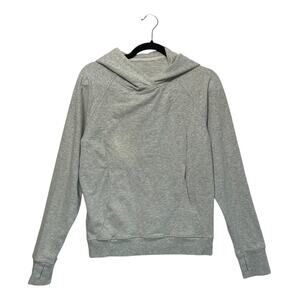 Lululemon Scuba Pullover Hoodie Women's Sz 4 Heathered Vapor French Terry Cozy